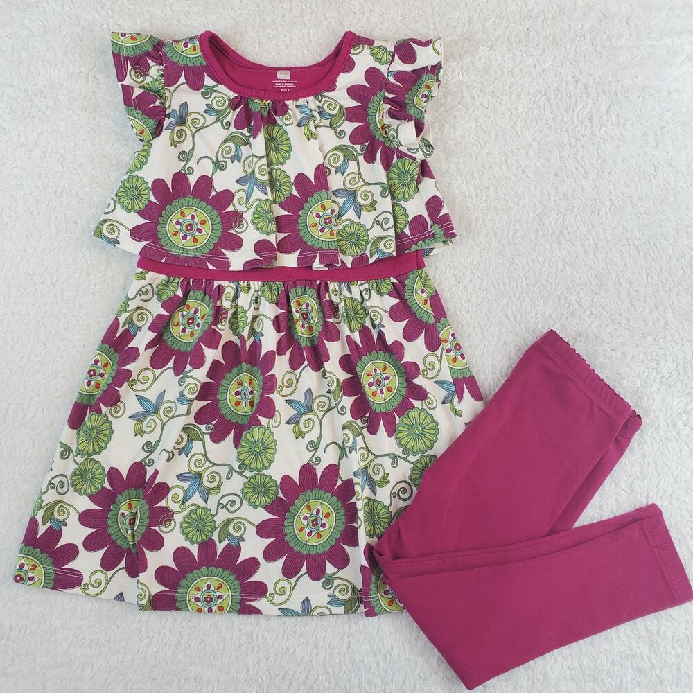 Tea Collection Jangala Swing Dress + Capri Leggings